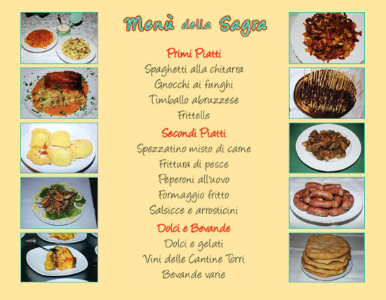 Menu della Sagra